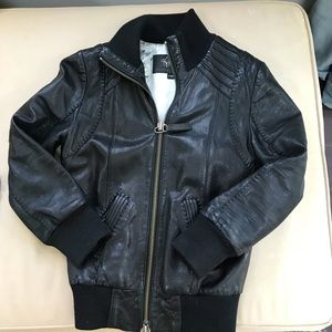 Mackage leather bomber jacket for Aritzia